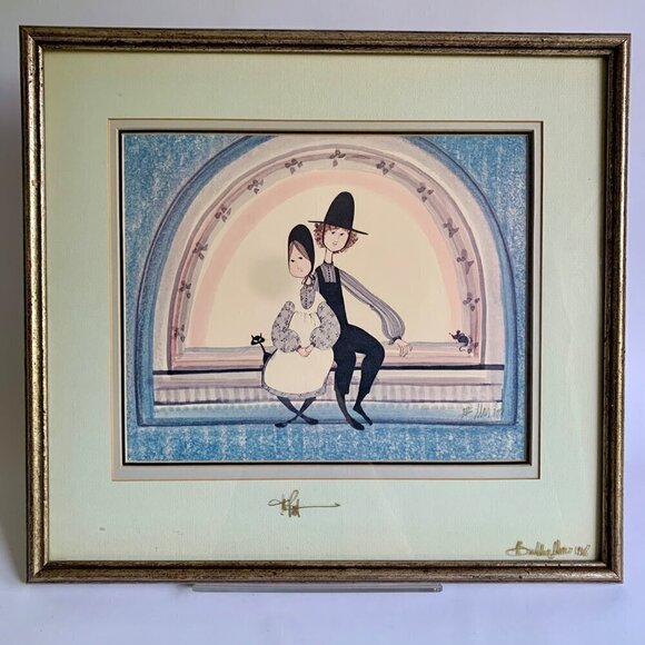 P Buckley Moss Promised Double Signed Numbered Framed  800/1000 - Picture 1 of 6